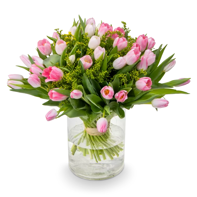 Kytice růžových tulipánů